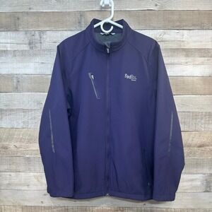 Port Authority FedEx Ground Purple Soft Shell Fleece Lined Jacket Womens XXL